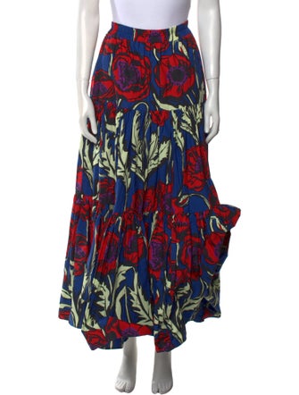 La DoubleJ Floral Print Knee-Length Skirt