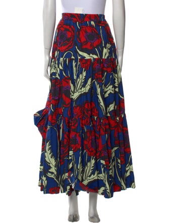 La DoubleJ Floral Print Knee-Length Skirt