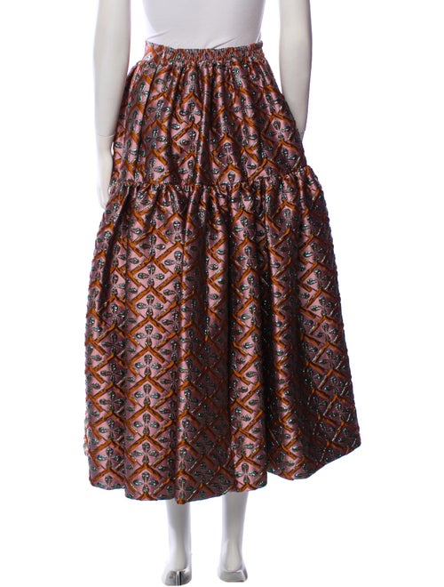 La DoubleJ Printed Midi Length Skirt