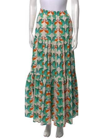 La DoubleJ Pleated Accents Midi Length Skirt