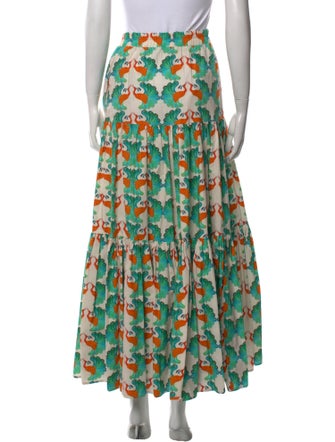 La DoubleJ Pleated Accents Midi Length Skirt