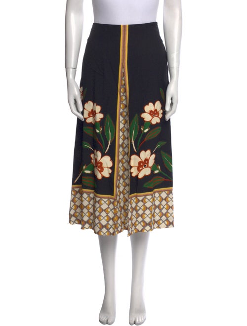 La DoubleJ Floral Print Midi Length Skirt