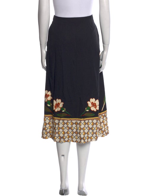 La DoubleJ Floral Print Midi Length Skirt