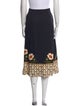 La DoubleJ Floral Print Midi Length Skirt