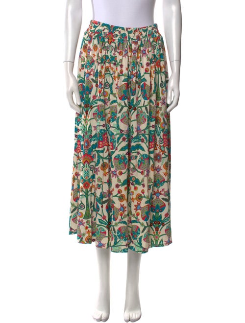 La DoubleJ Floral Print Midi Length Skirt