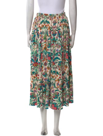 La DoubleJ Floral Print Midi Length Skirt