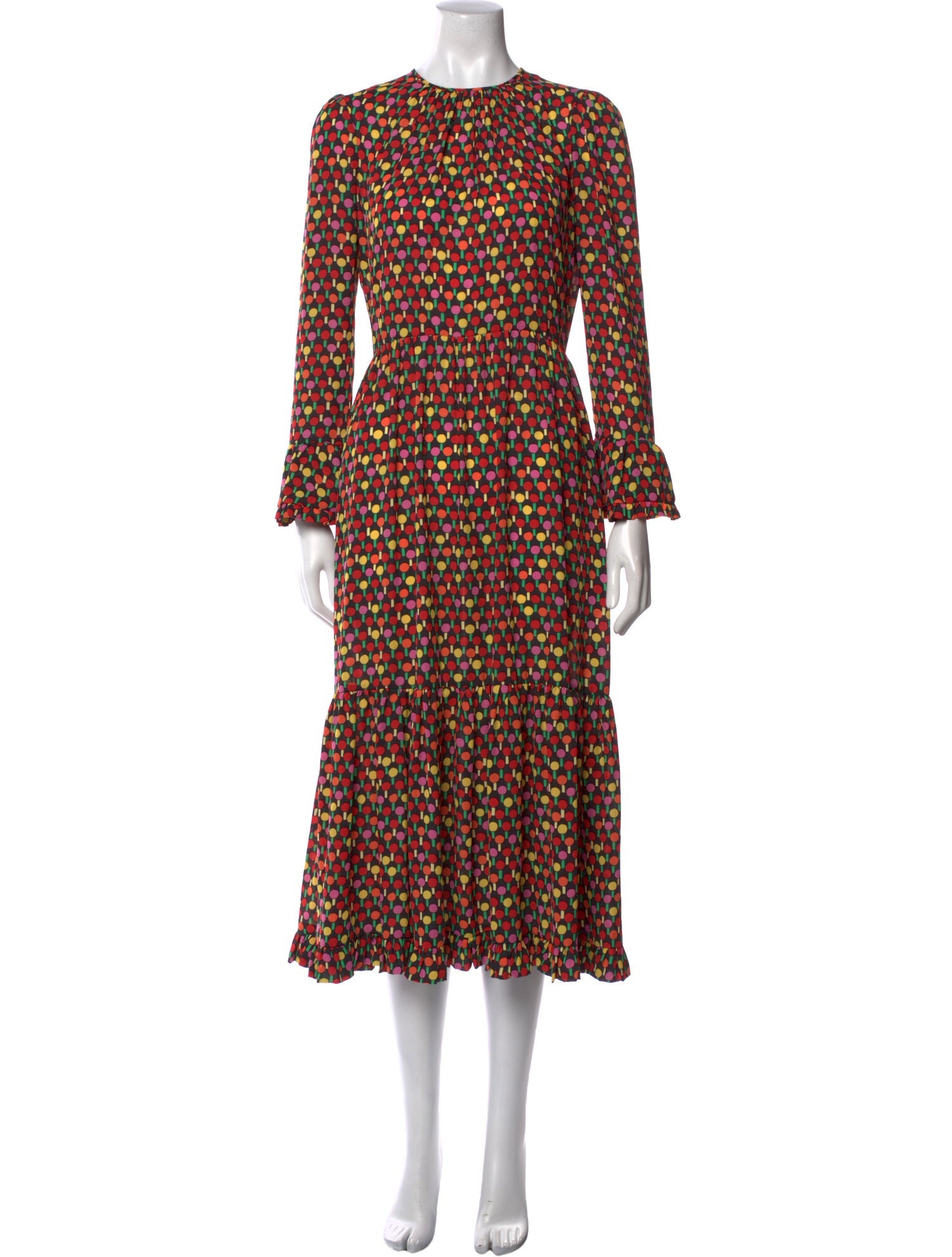 La DoubleJ Polka Dot Print Long Dress