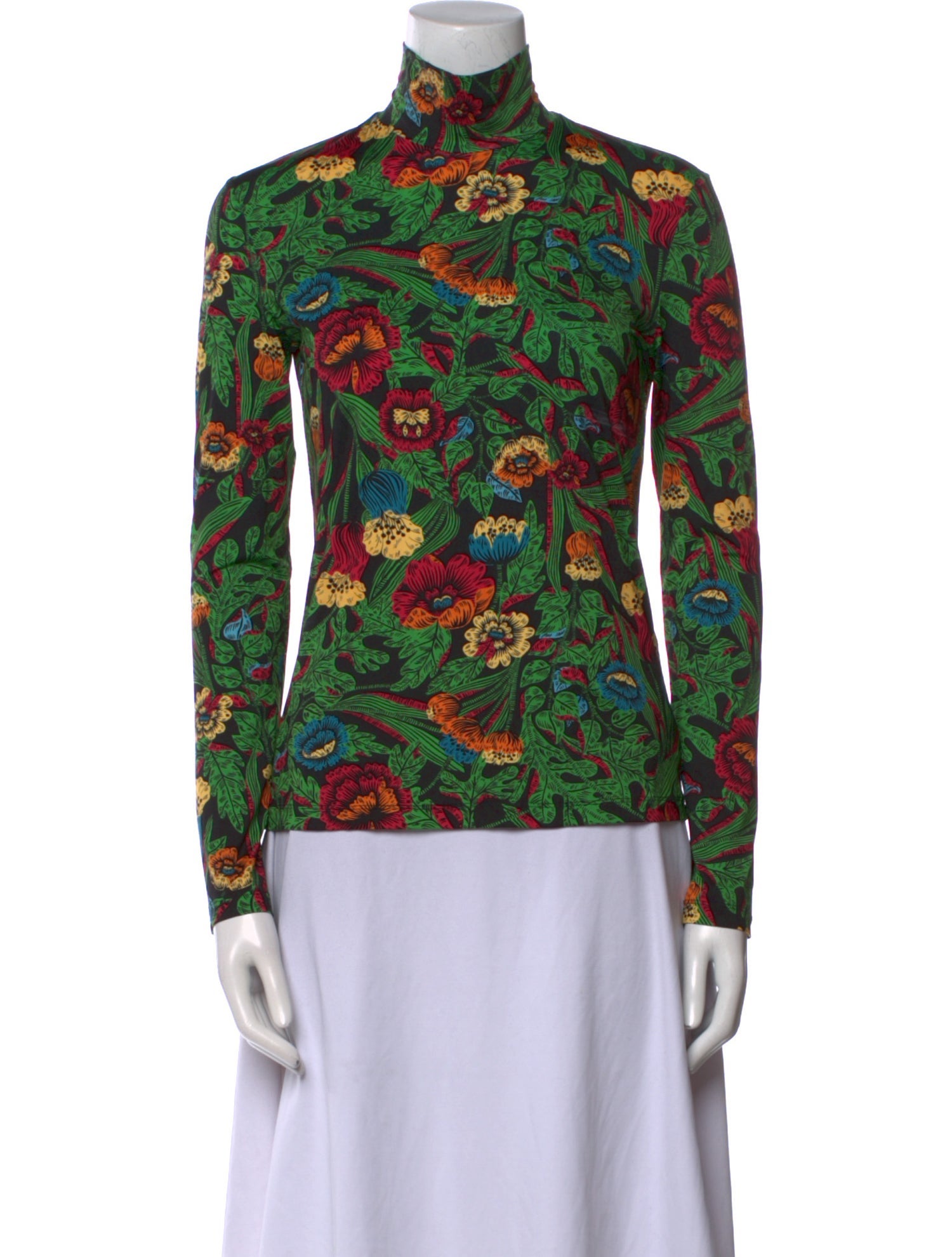La DoubleJ Floral Print Turtleneck Top