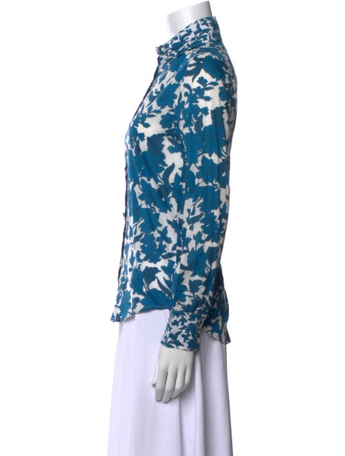 La DoubleJ Floral Print Long Sleeve Button-Up Top
