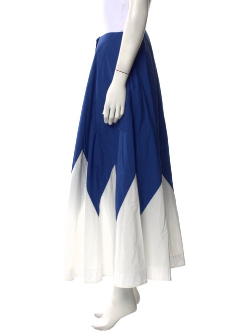 La DoubleJ Colorblock Pattern Midi Length Skirt