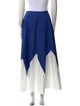 La DoubleJ Colorblock Pattern Midi Length Skirt
