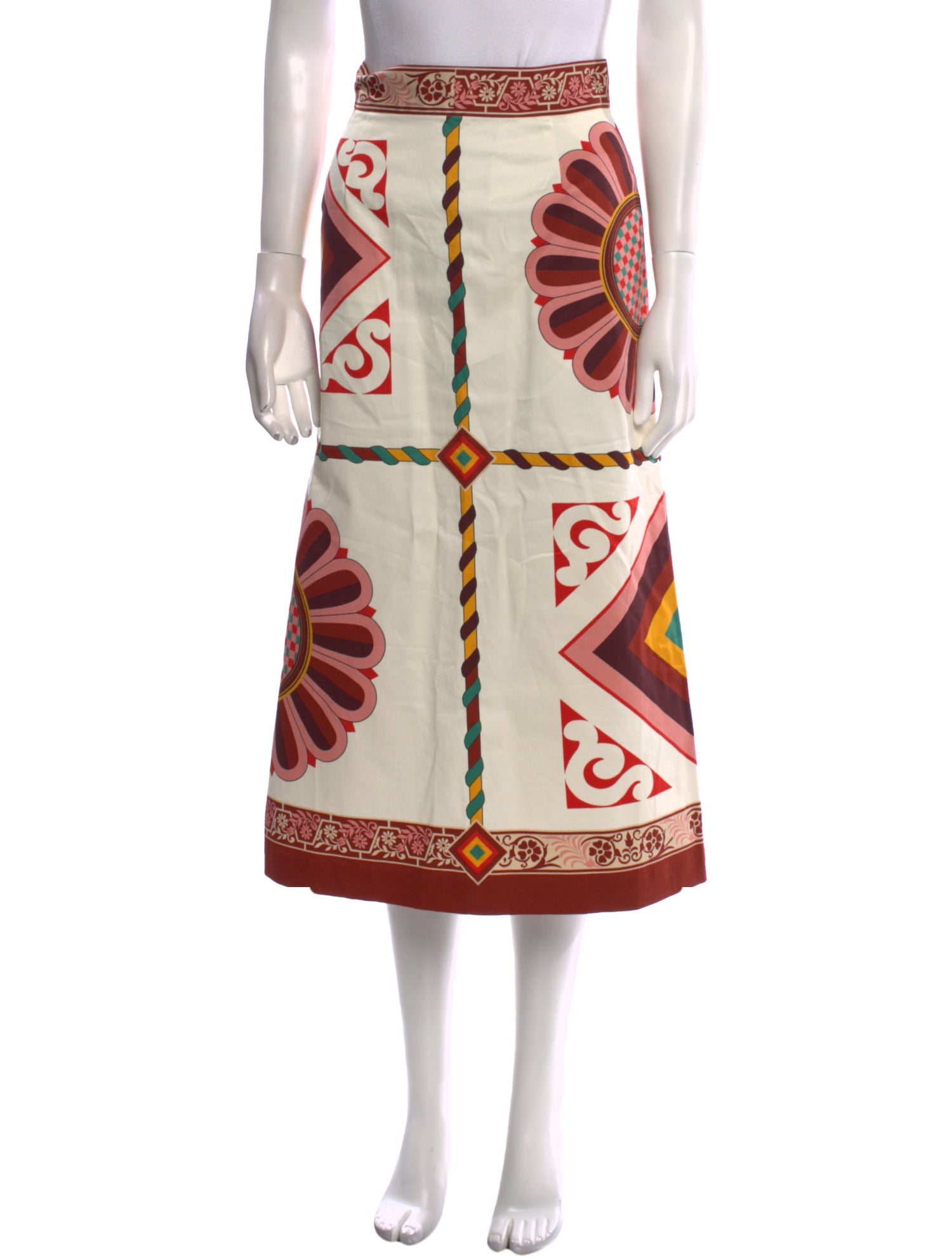 La DoubleJ Printed Midi Length Skirt