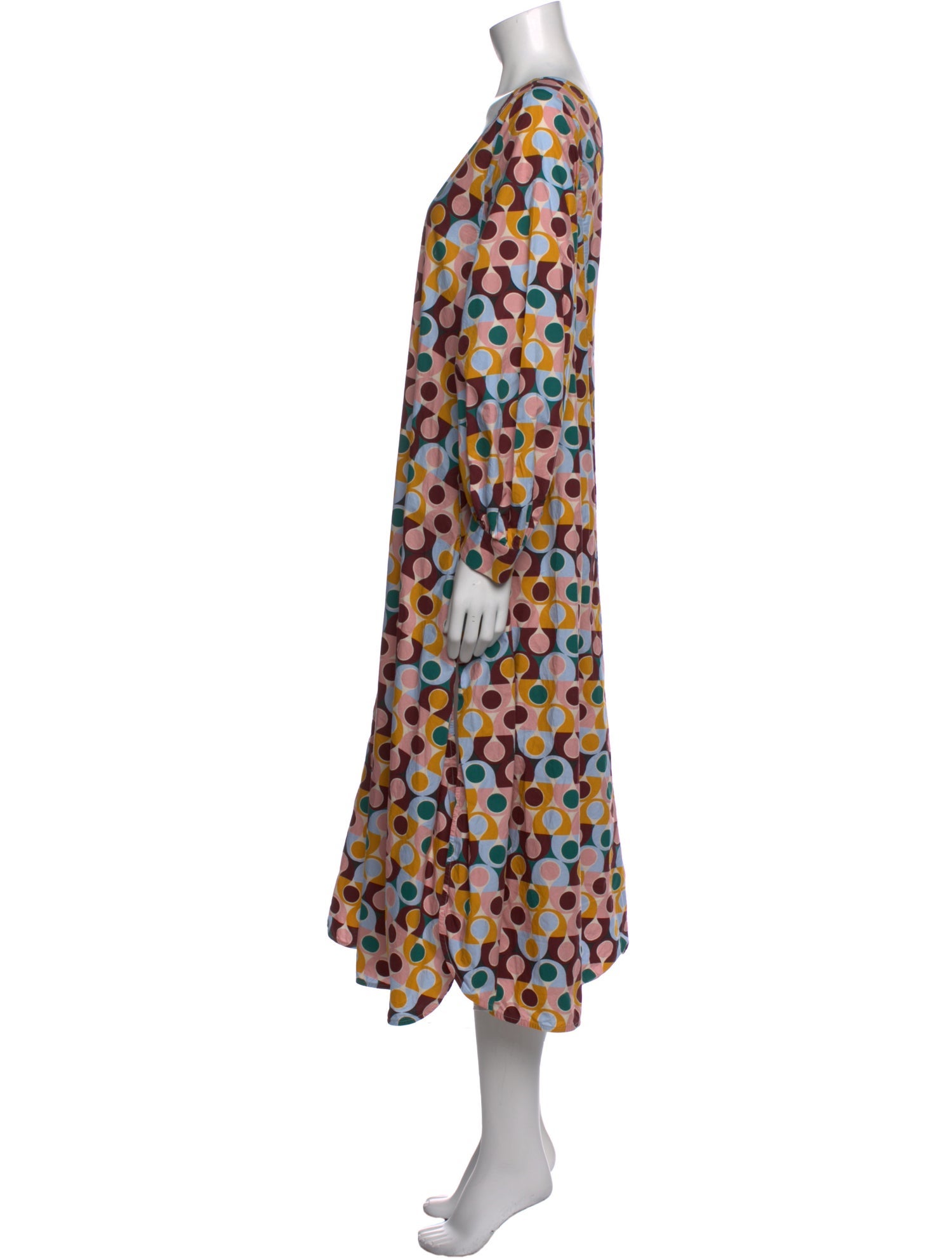 La DoubleJ Polka Dot Print Midi Length Dress