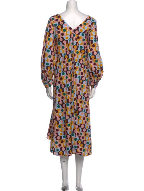 La DoubleJ Polka Dot Print Midi Length Dress