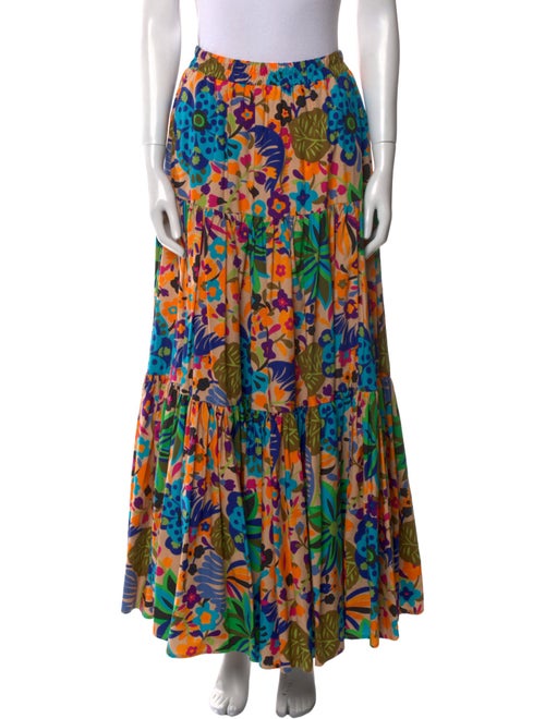 La DoubleJ Floral Print Midi Length Skirt