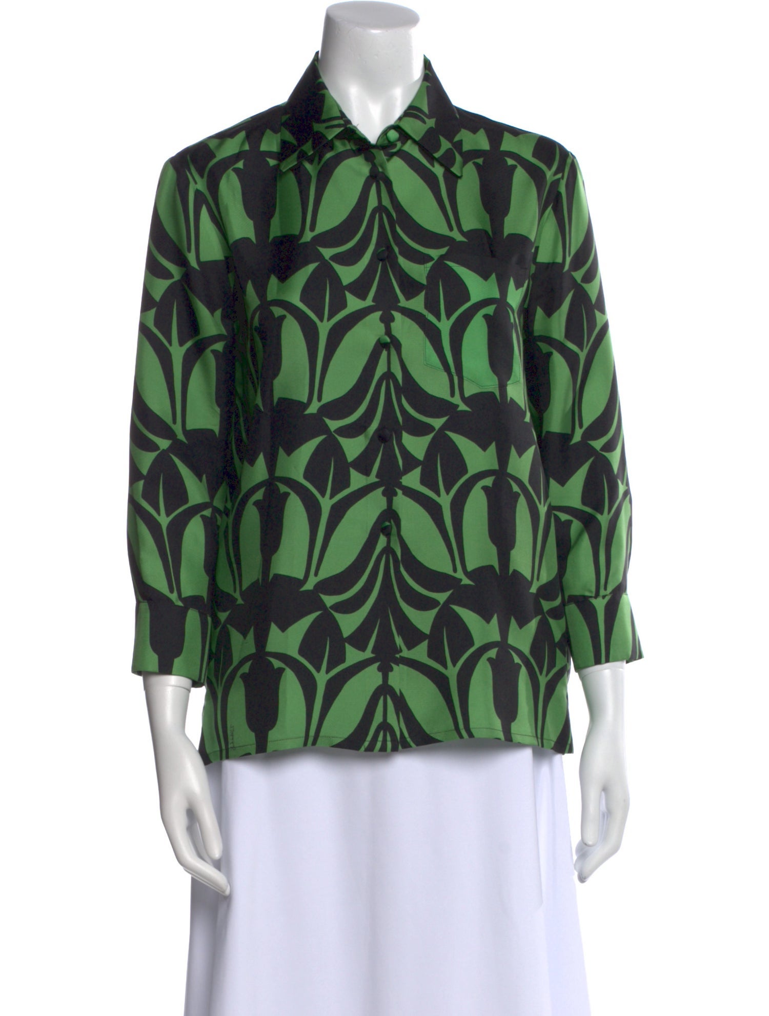 La DoubleJ Silk Printed Blouse