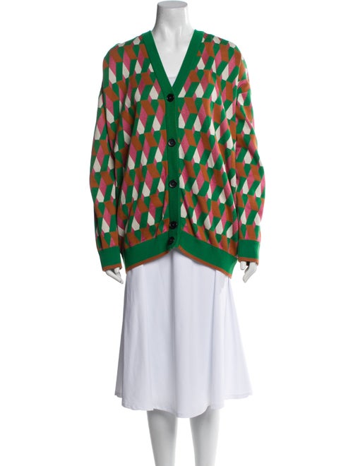 La DoubleJ Printed V-Neck Sweater