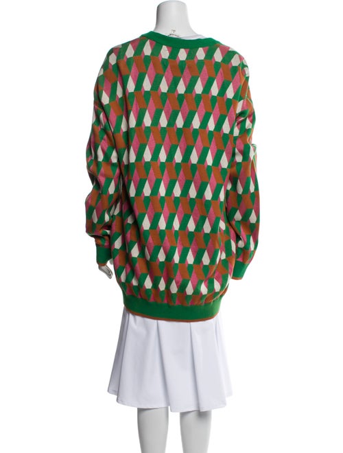 La DoubleJ Printed V-Neck Sweater