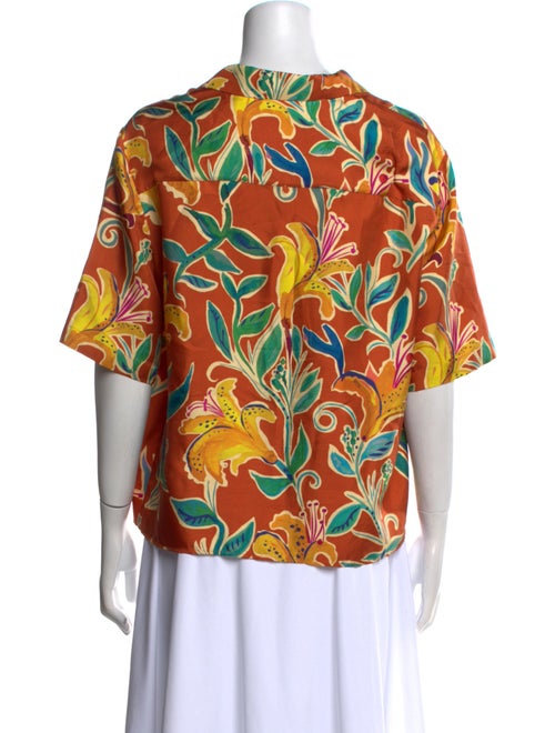 La DoubleJ Printed V-Neck Blouse