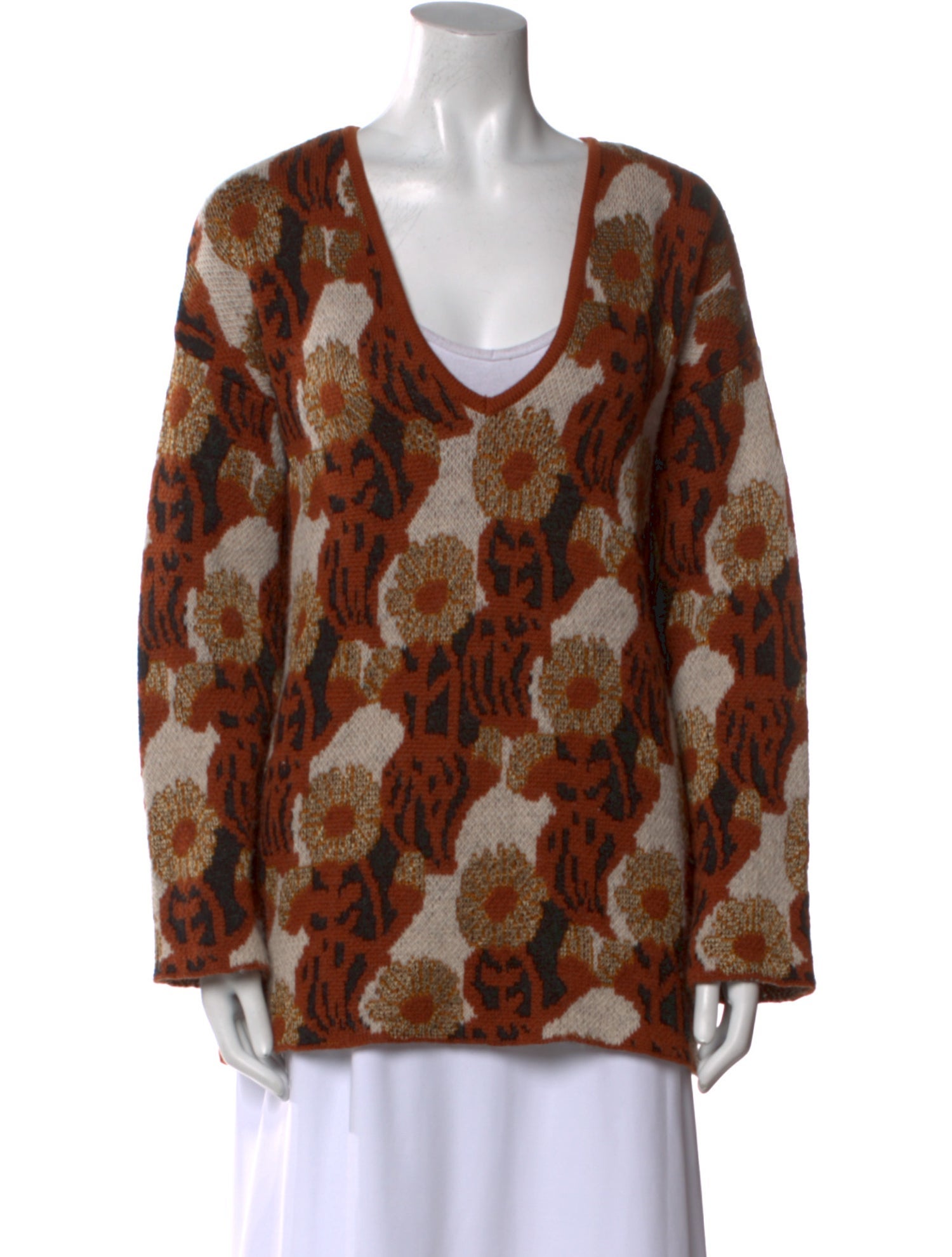 La DoubleJ Merino Wool Animal Print Sweater