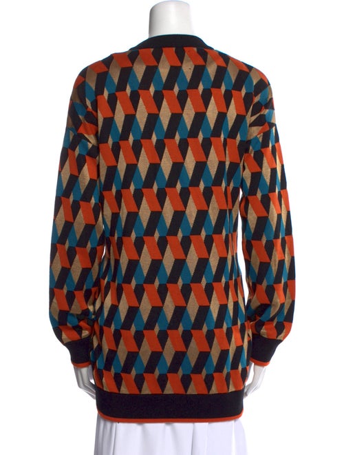 La DoubleJ Printed V-Neck Sweater