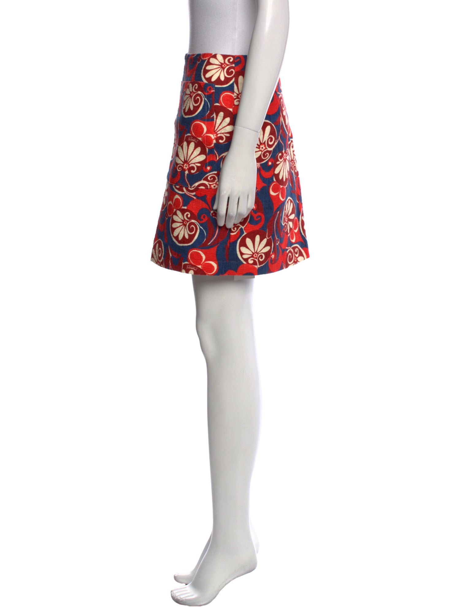 La DoubleJ Floral Print Mini Skirt