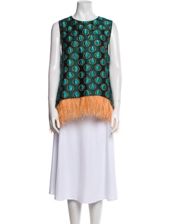 La DoubleJ Printed Crew Neck Tunic