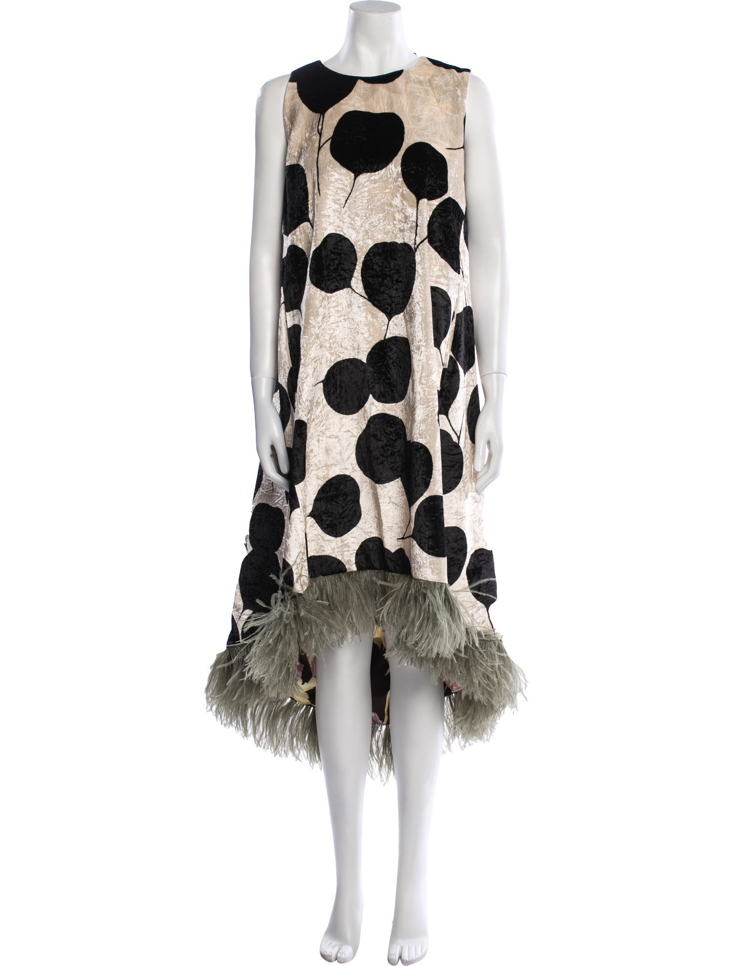 La DoubleJ Polka Dot Print Midi Length Dress