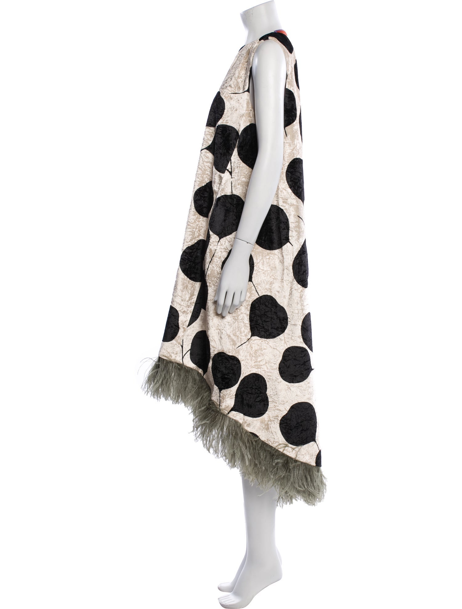 La DoubleJ Polka Dot Print Midi Length Dress