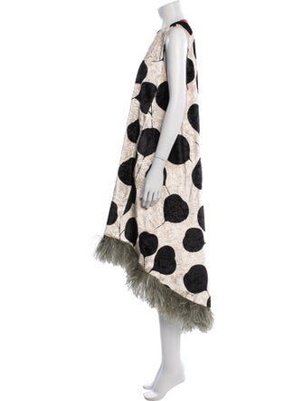 La DoubleJ Polka Dot Print Midi Length Dress