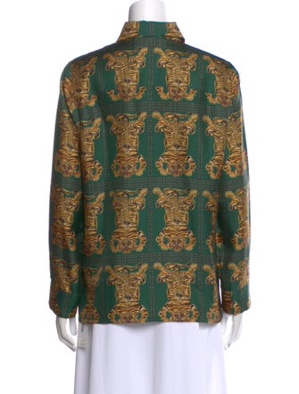 La DoubleJ Silk Printed Button-Up Top