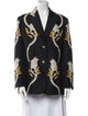 La DoubleJ Wool Floral Print Blazer