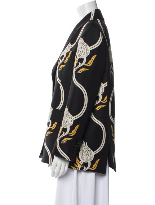 La DoubleJ Wool Floral Print Blazer