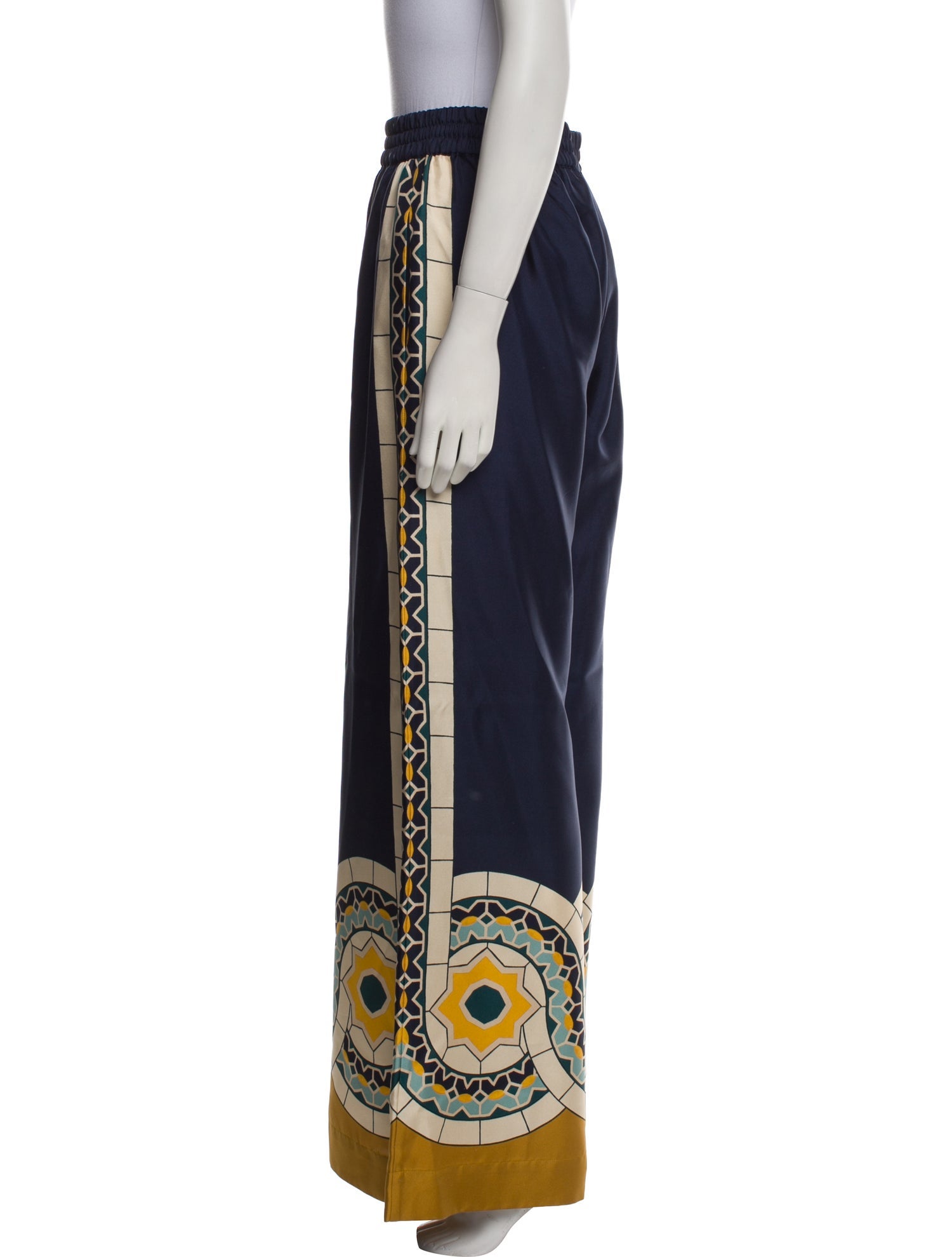 La DoubleJ Silk Printed Sweatpants