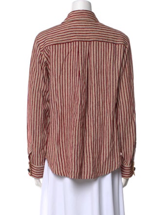 La DoubleJ Striped Long Sleeve Button-Up Top