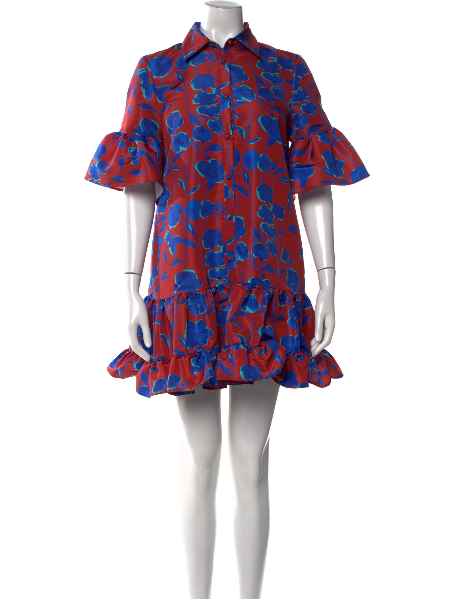 La DoubleJ Floral Print Mini Dress