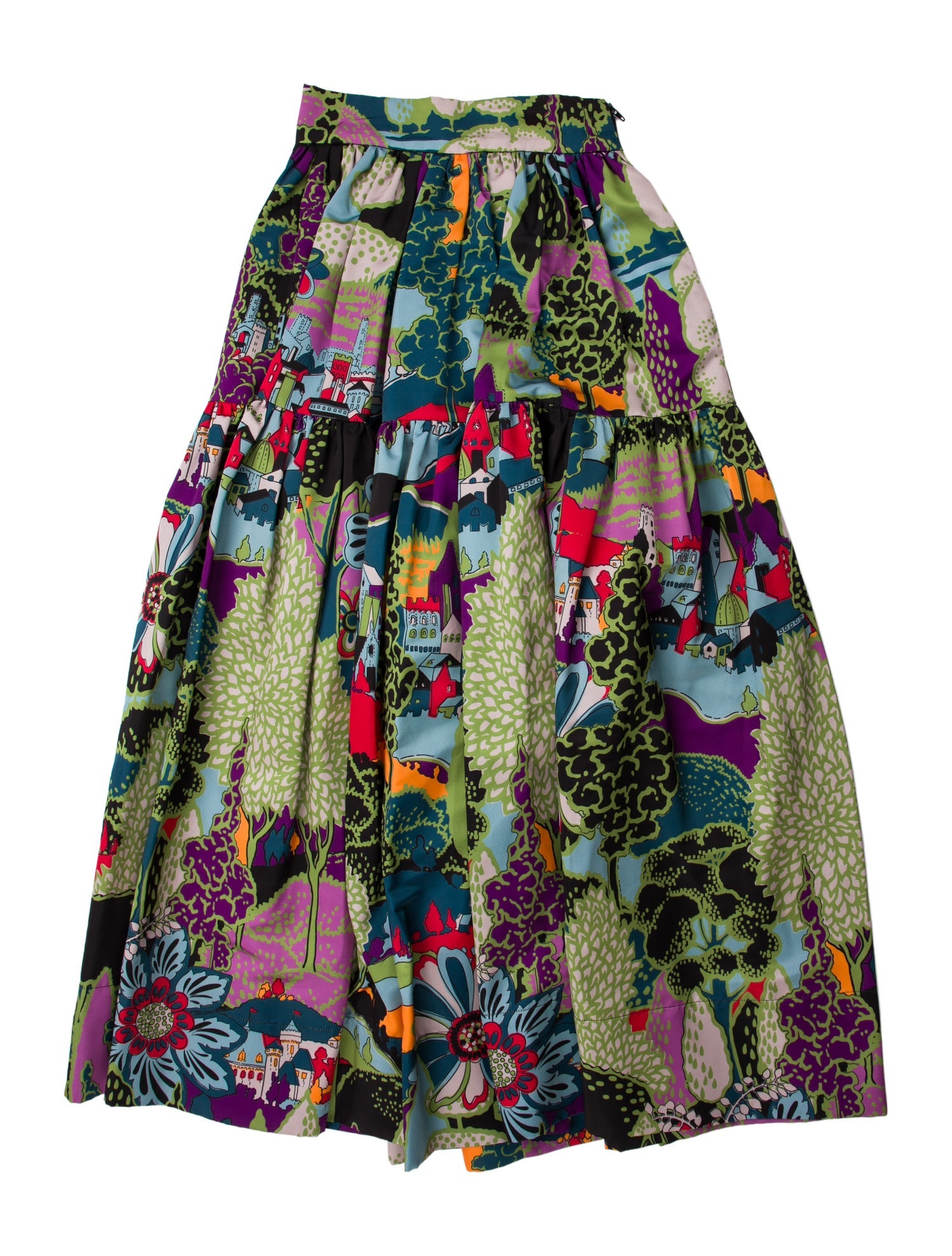 La DoubleJ Printed Midi Length Skirt