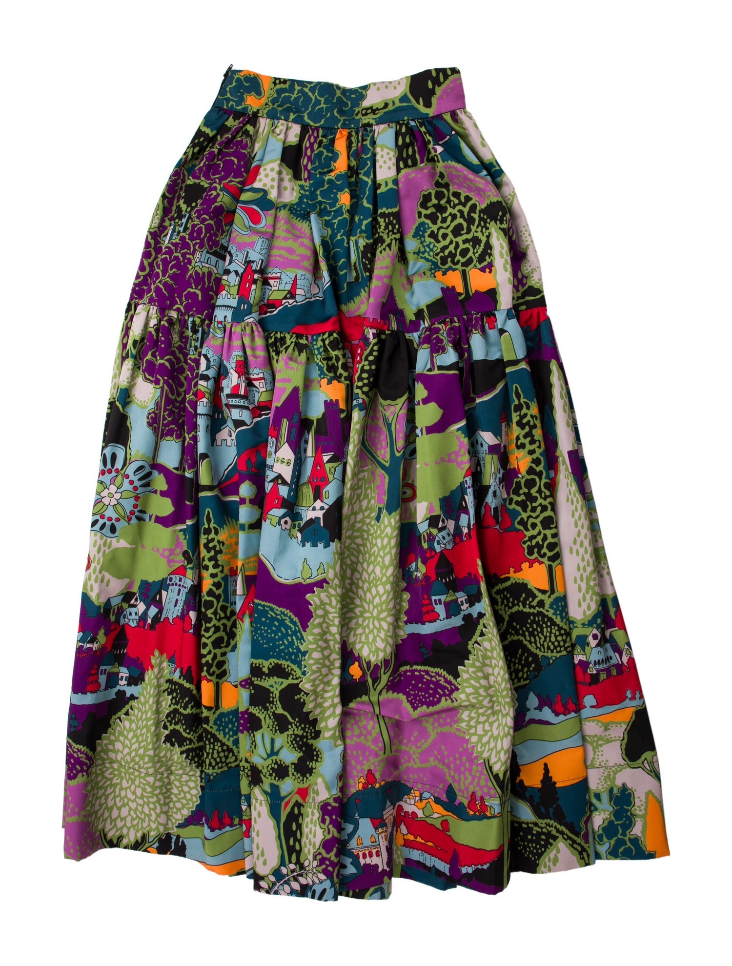 La DoubleJ Printed Midi Length Skirt