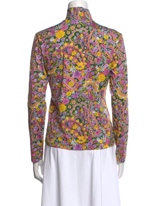 La DoubleJ Printed Mock Neck Blouse