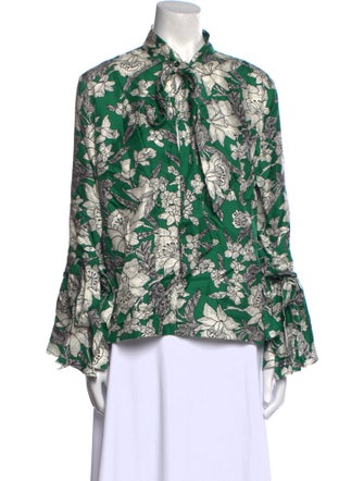 La DoubleJ Silk Floral Print Blouse