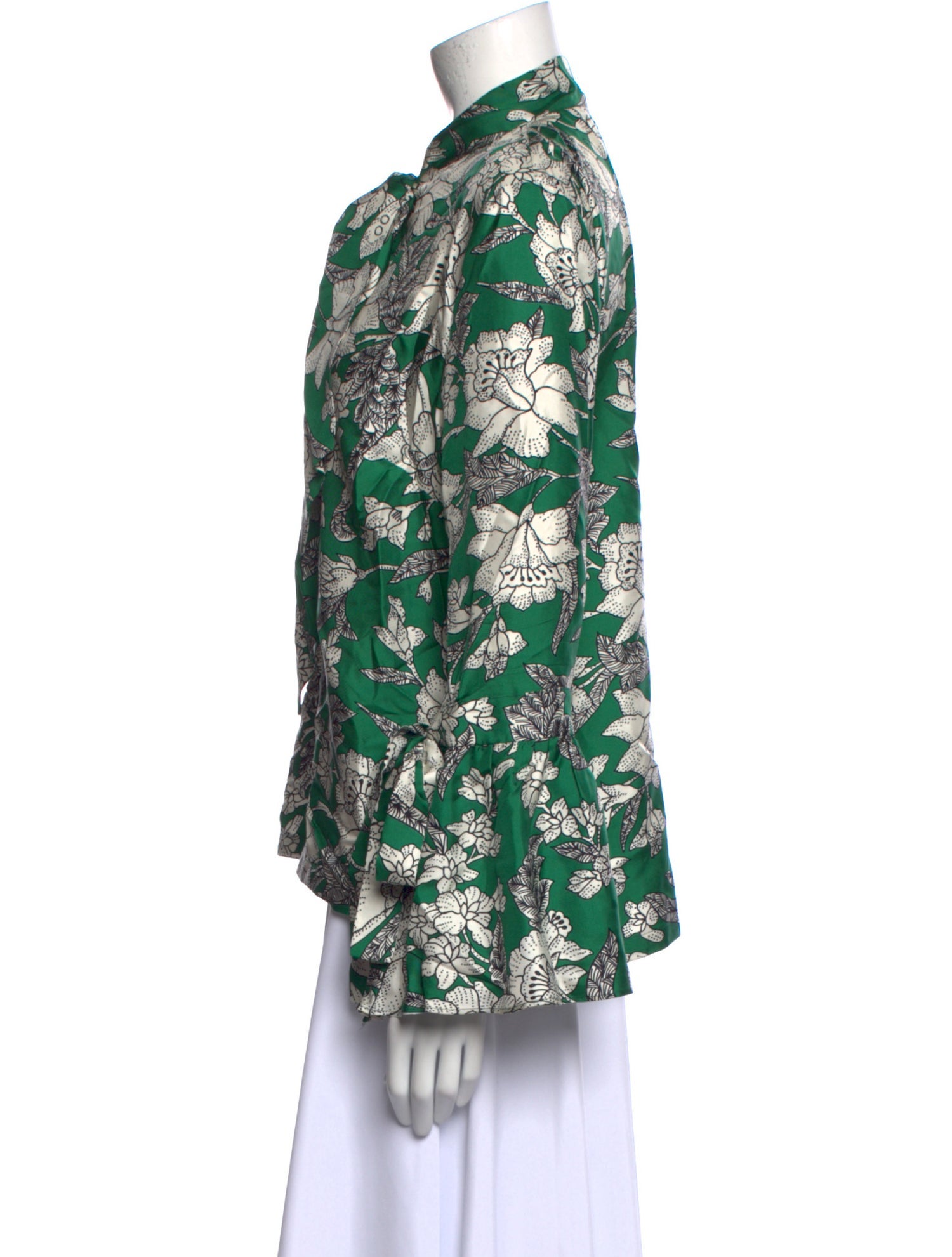 La DoubleJ Silk Floral Print Blouse