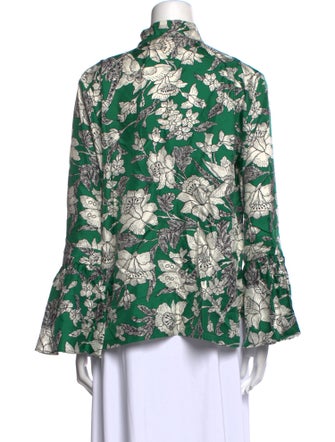 La DoubleJ Silk Floral Print Blouse