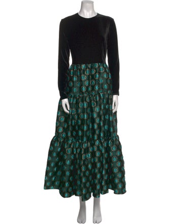 La DoubleJ Polka Dot Print Long Dress