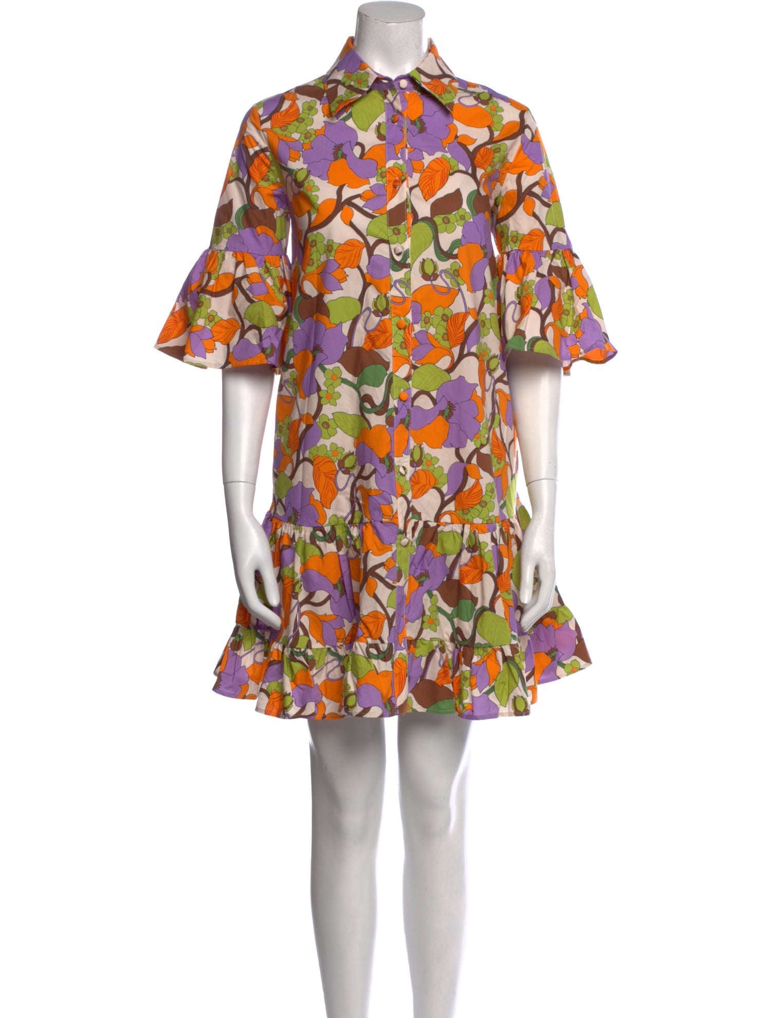 La DoubleJ Floral Print Mini Dress