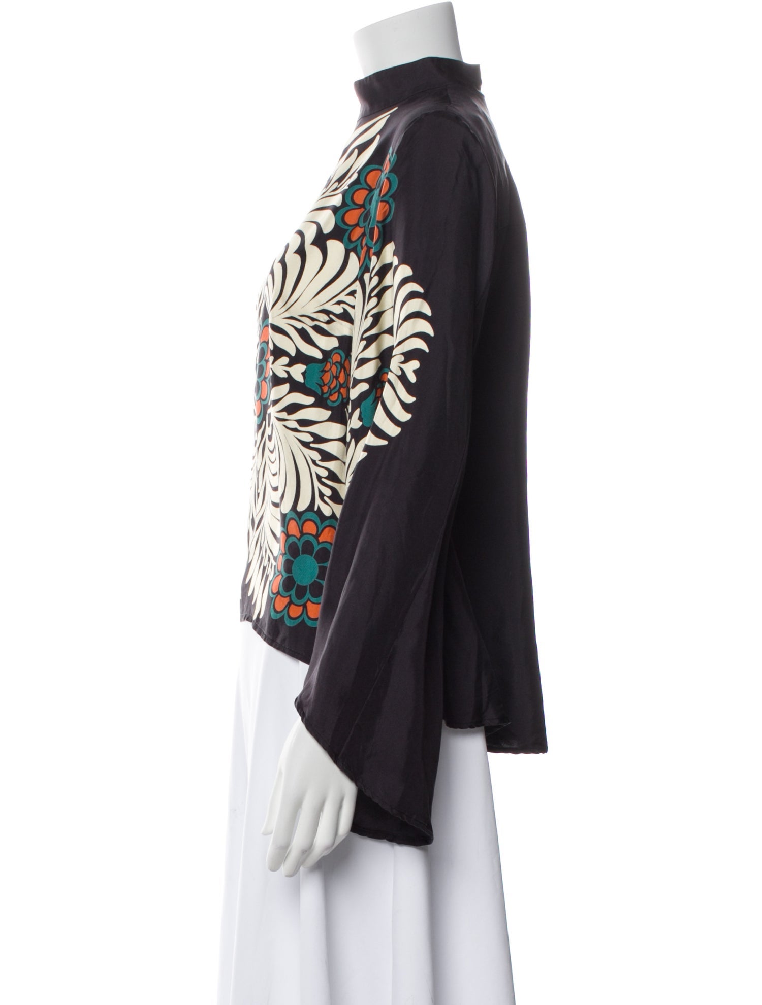 La DoubleJ Silk Floral Print Blouse