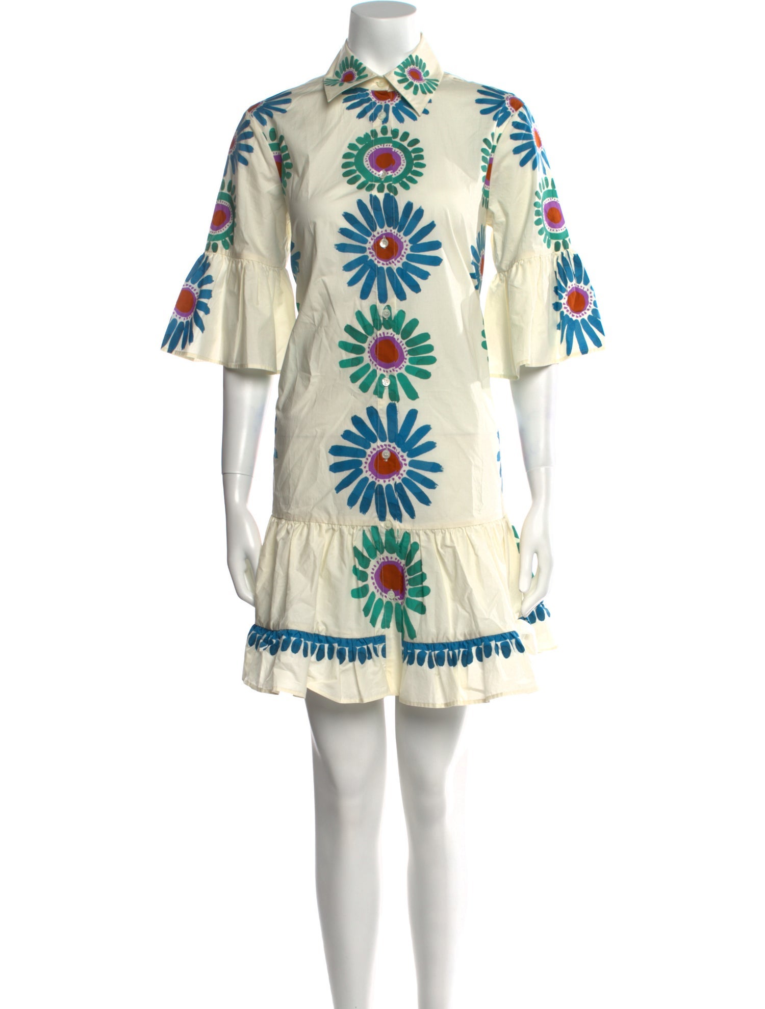 La DoubleJ Floral Print Mini Dress