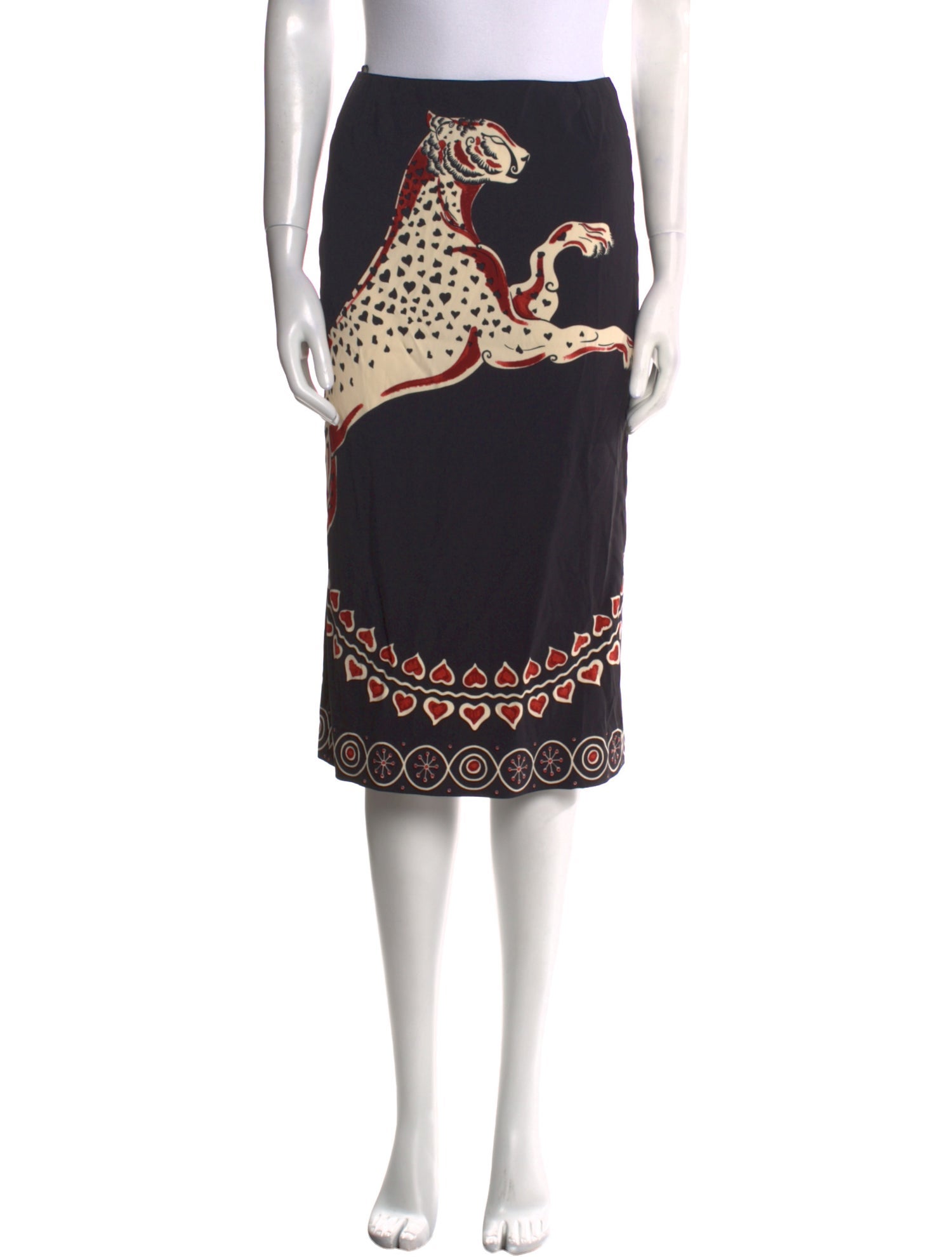 La DoubleJ Printed Knee-Length Skirt