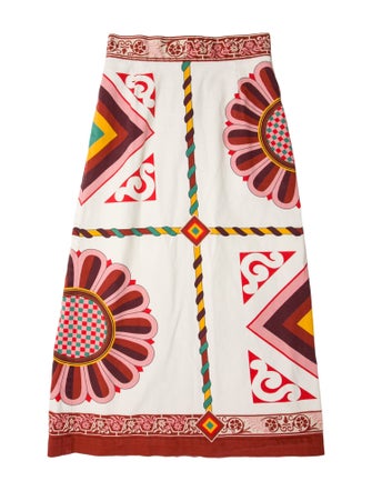 La DoubleJ Printed Midi Length Skirt