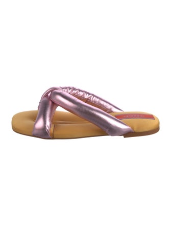 La DoubleJ Leather Slides