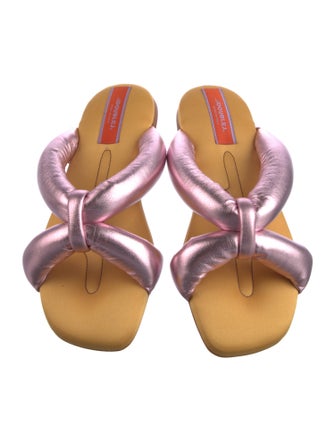 La DoubleJ Leather Slides